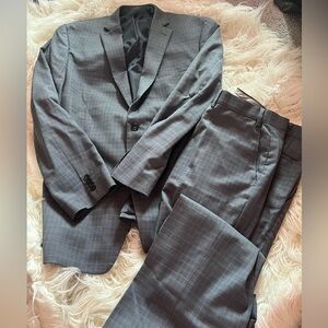 Michael Kors 100% Wool Suit Natural Stretch Gray 44L
